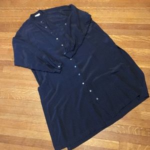 Navy silk oversized shirt